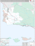 Santa Maria-Santa Barbara Metro Area Digital Map Premium Style